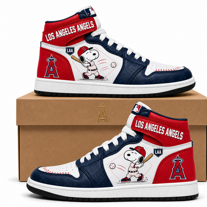 Snoopy MLB Baseball High Top Sneakers (Edition 3) | All 30 Teams Available - Custom Fan Apparel Image 14