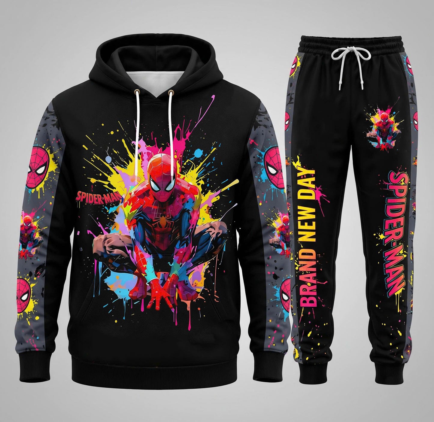 Web Slinger Hero Set — Hoodie — Sweatshirt & Sweatpants | Comic Fan Apparel - Custom Fan Apparel Image 1