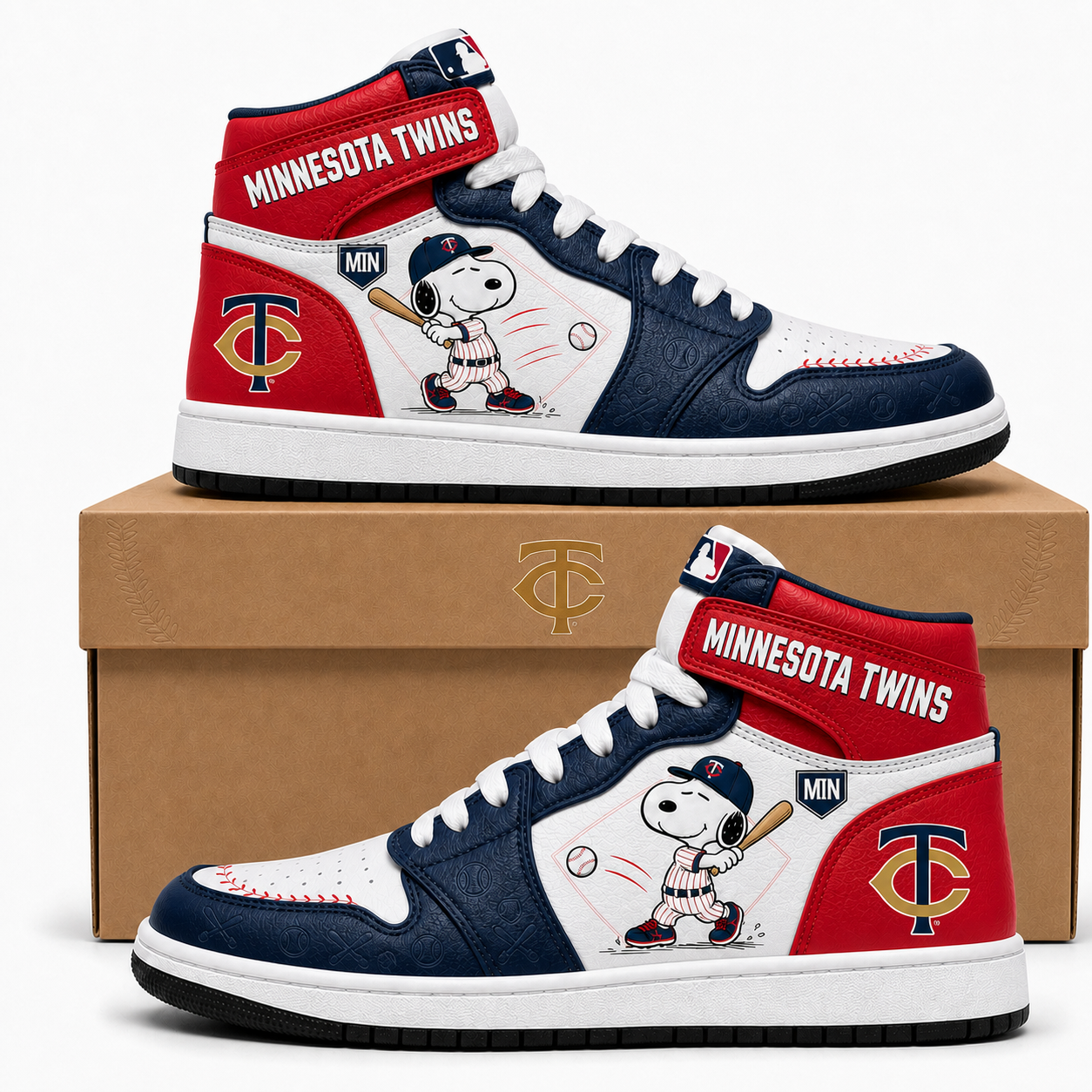 Snoopy MLB Baseball High Top Sneakers (Edition 3) | All 30 Teams Available - Custom Fan Apparel Image 18