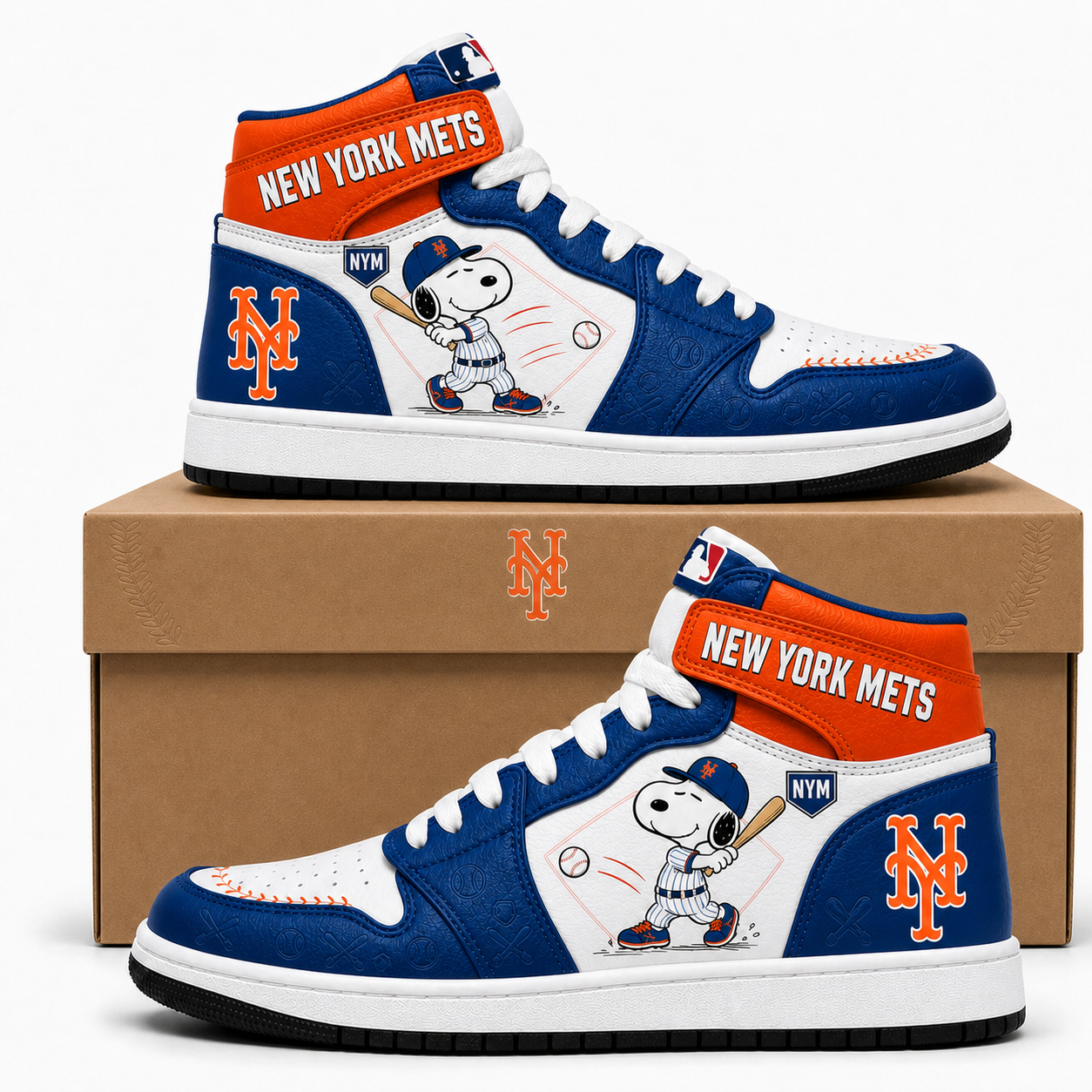 Snoopy MLB Baseball High Top Sneakers (Edition 3) | All 30 Teams Available - Custom Fan Apparel Image 19