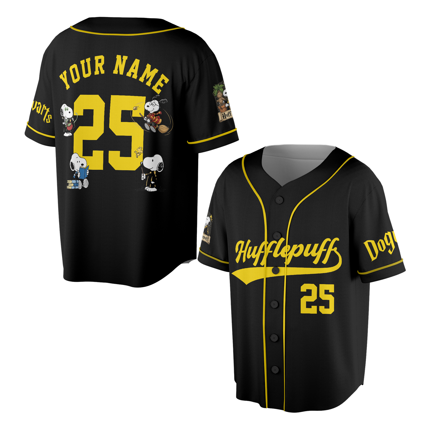 Custom Wizard House Beagle Baseball Jersey, Personalized Magic School Dog Team Shirt