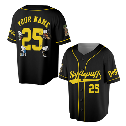 Custom Wizard House Beagle Baseball Jersey, Personalized Magic School Dog Team Shirt