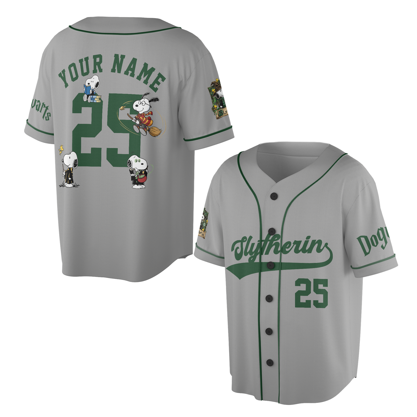 Custom Wizard House Beagle Baseball Jersey, Personalized Magic School Dog Team Shirt