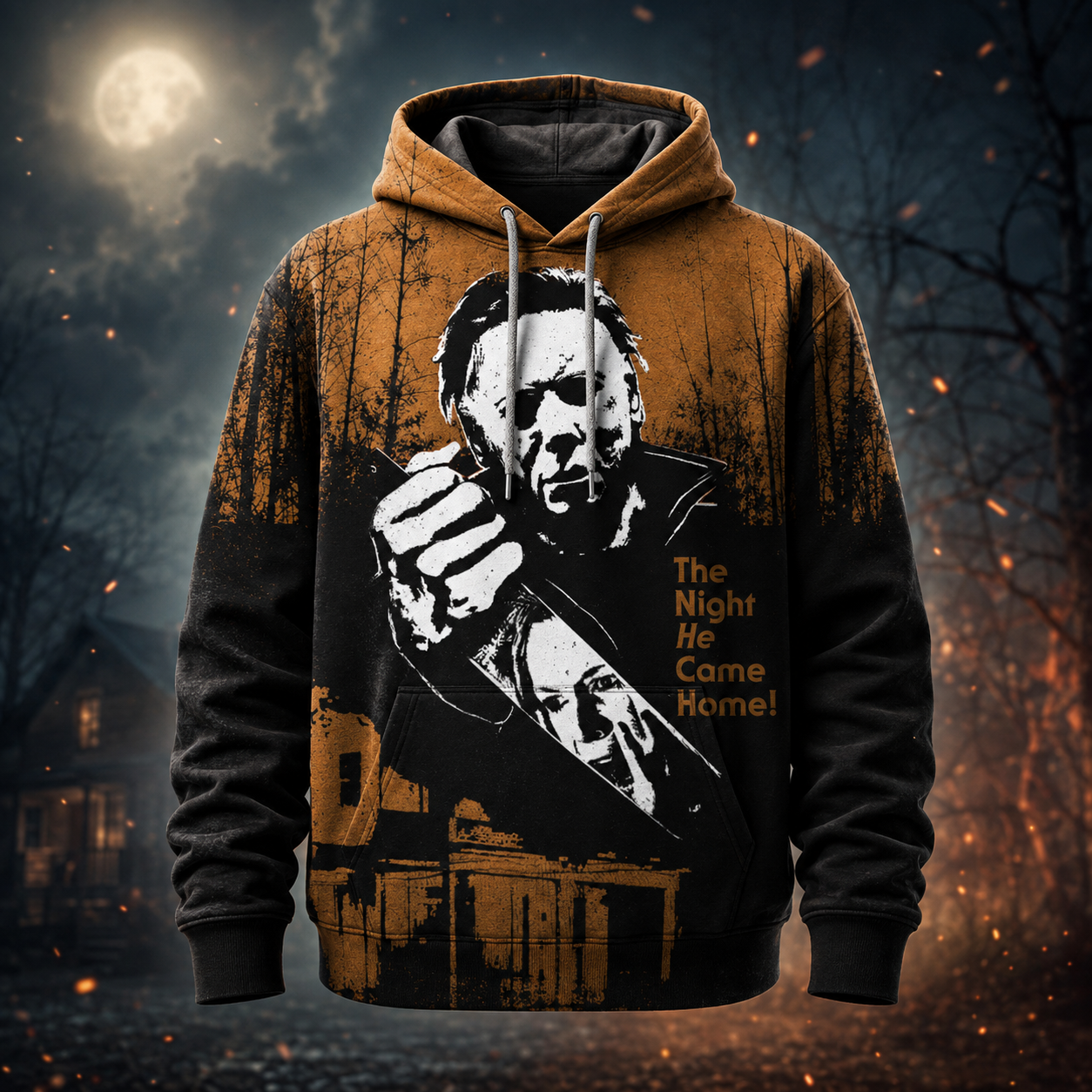 Halloween Horror Graphic Shirt — Vintage Slasher Inspired T-Shirt — Sweatshirt — Hoodie & Zip Hoodie - Custom Fan Apparel Image 5