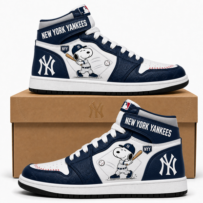 Snoopy MLB Baseball High Top Sneakers (Edition 3) | All 30 Teams Available - Custom Fan Apparel Image 20