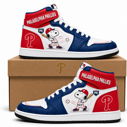 Snoopy MLB Baseball High Top Sneakers (Edition 3) , All 30 Teams Available