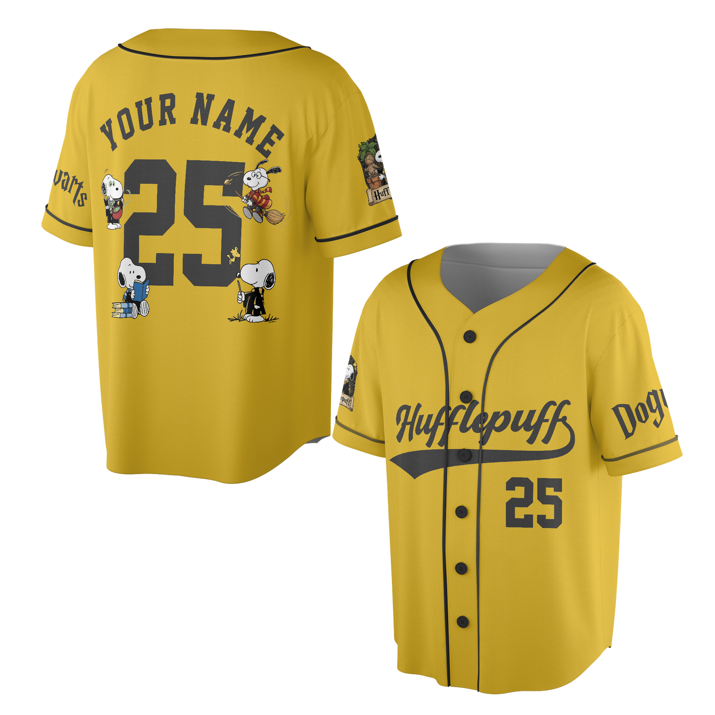 Custom Wizard House Beagle Baseball Jersey, Personalized Magic School Dog Team Shirt