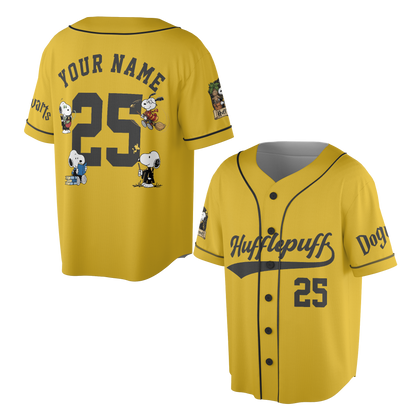 Custom Wizard House Beagle Baseball Jersey, Personalized Magic School Dog Team Shirt