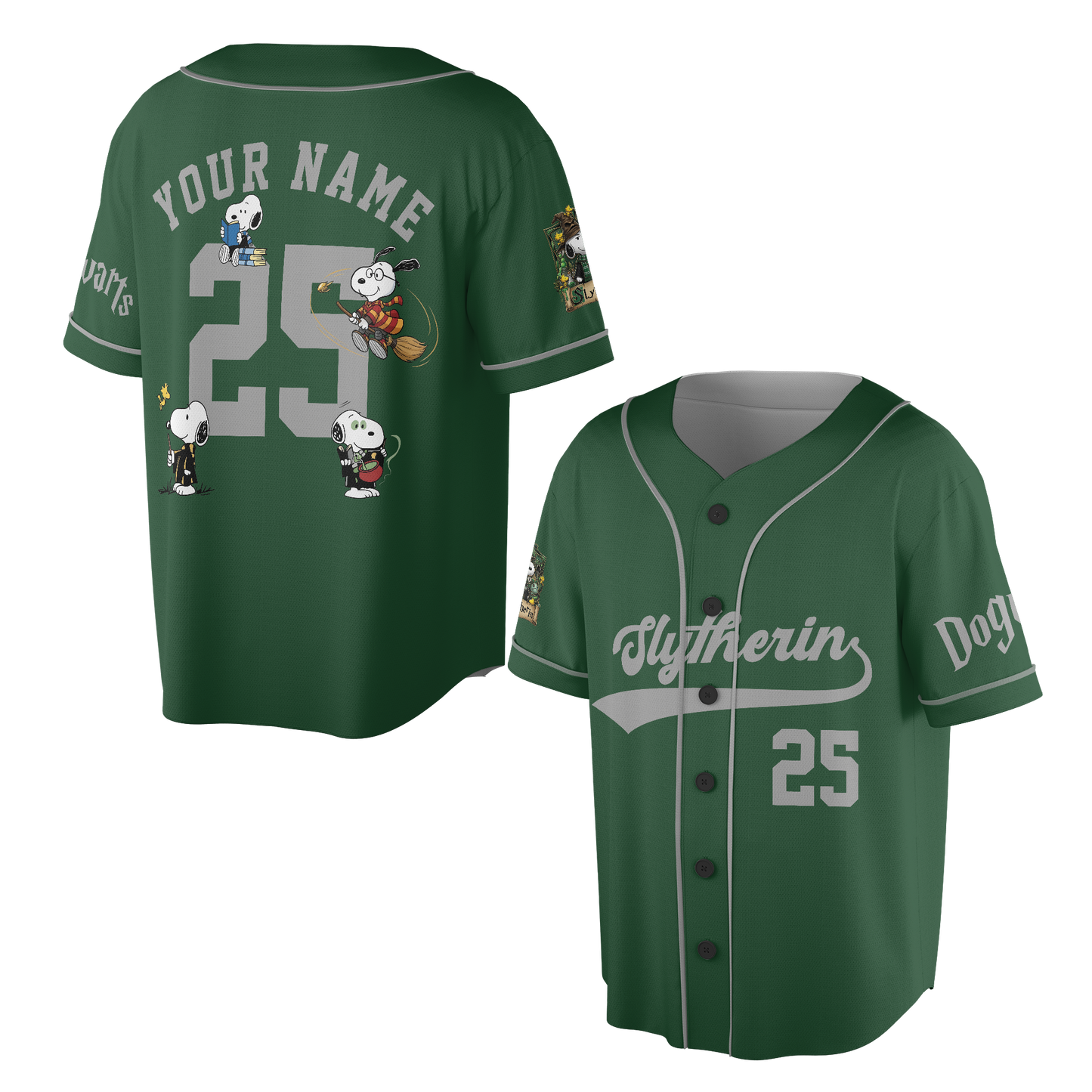 Custom Wizard House Beagle Baseball Jersey, Personalized Magic School Dog Team Shirt