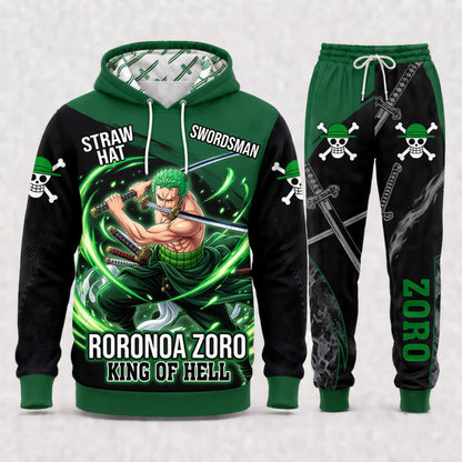 Roronoa Zoro Hoodie & Sweatpants Tracksuit Set — One Piece Inspired - Custom Fan Apparel Image 9