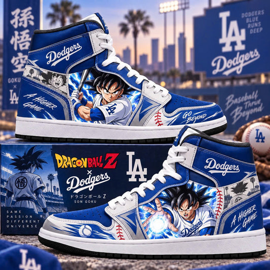 Son Goku x MLB Baseball Fan High Top Sneakers | All 30 Teams Available