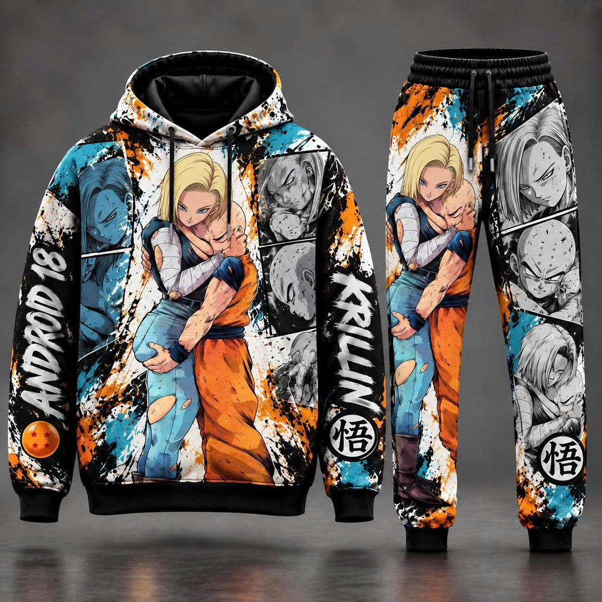 Dragonball Couple Transformation Fan Set — Dragon Ball Hoodie & Sweatpants