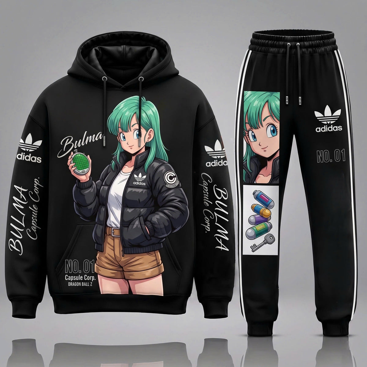 Adidas x Squad Dragon Ball Transformation Fan Set — Dragon Ball Hoodie & Sweatpants