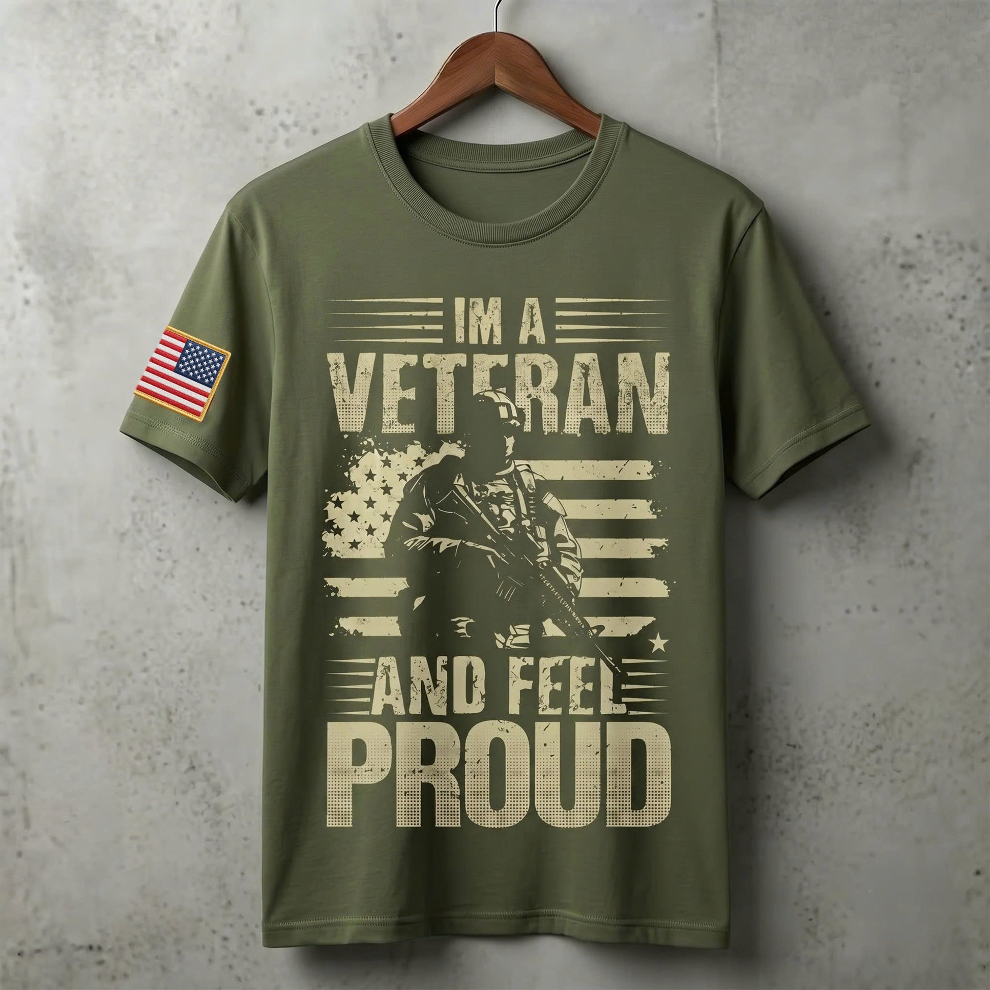 American Veteran Faith Shirt — Jesus Christ Veteran Graphic T-Shirt — Sweatshirt — Hoodie & Zip Hood - Custom Fan Apparel Image 1