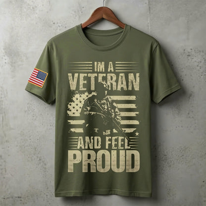 American Veteran Faith Shirt — Jesus Christ Veteran Graphic T-Shirt — Sweatshirt — Hoodie & Zip Hood - Custom Fan Apparel Image 1