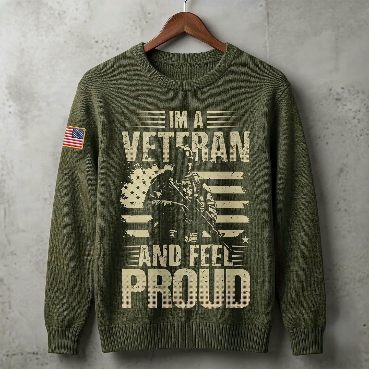 American Veteran Faith Shirt — Jesus Christ Veteran Graphic T-Shirt — Sweatshirt — Hoodie & Zip Hood - Custom Fan Apparel Image 3