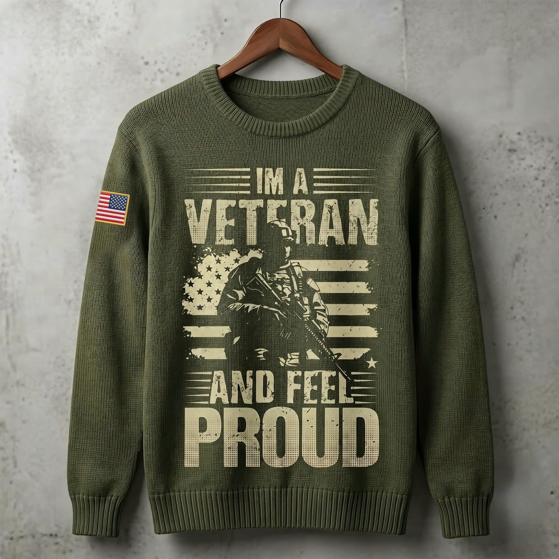 American Veteran Faith Shirt — Jesus Christ Veteran Graphic T-Shirt — Sweatshirt — Hoodie & Zip Hood - Custom Fan Apparel Image 3