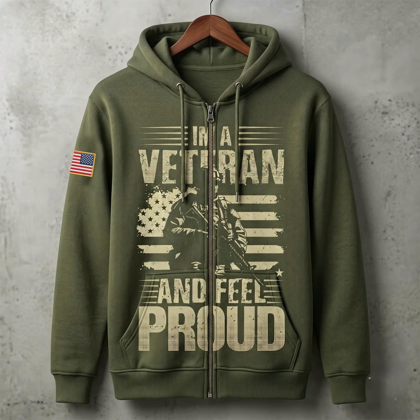 American Veteran Faith Shirt — Jesus Christ Veteran Graphic T-Shirt — Sweatshirt — Hoodie & Zip Hood - Custom Fan Apparel Image 7