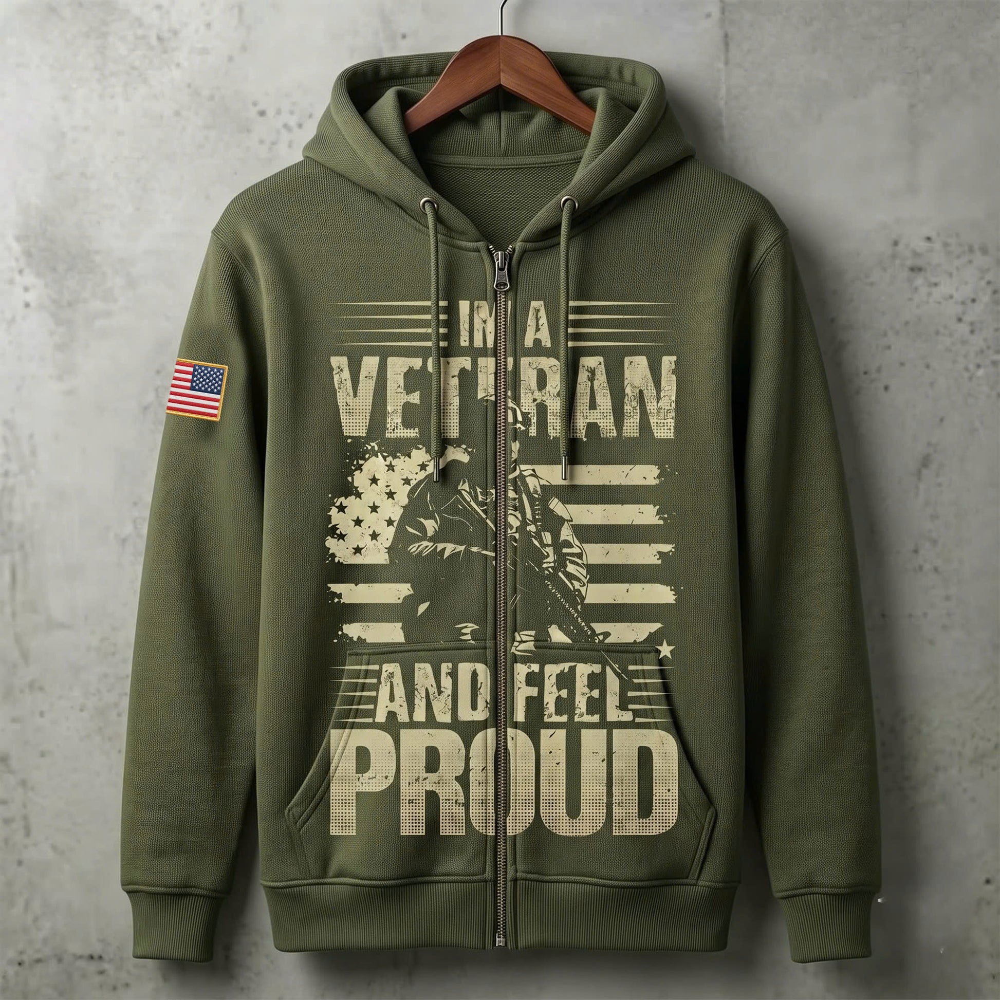 American Veteran Faith Shirt — Jesus Christ Veteran Graphic T-Shirt — Sweatshirt — Hoodie & Zip Hood - Custom Fan Apparel Image 7