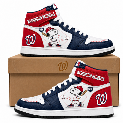 Snoopy MLB Baseball High Top Sneakers (Edition 3) , All 30 Teams Available