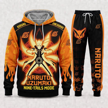 Uzumaki Naruto Hoodie & Sweatpants Tracksuit Set — Naruto Shippuden Inspired - Custom Fan Apparel Image 9