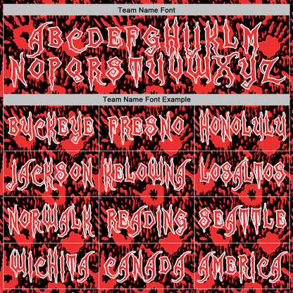 Custom Black Red-White 3D Halloween Horror Night Trick Treat Party Costume Ideas Sports Pullover Sweatshirt Hoodie