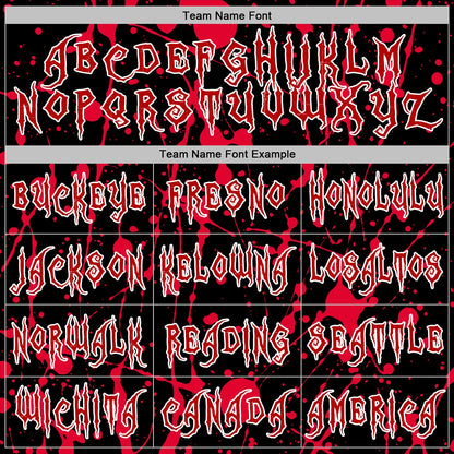 Custom Black Red-White 3D Halloween Skull Party Costume Ideas Sports Pullover Sweatshirt Hoodie