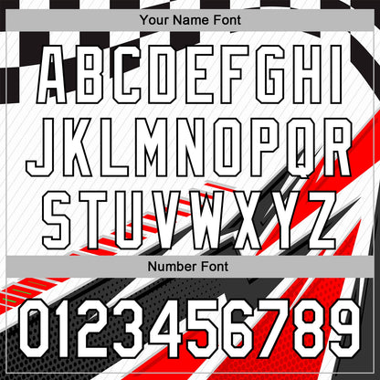 Custom White Black-Red 3D Pattern Design Formula Auto Car Racing Motorsport Sports Pullover Sweatshirt Hoodie