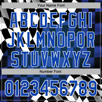 Custom Black Thunder Blue-White 3D Pattern Design Formula Auto Car Racing Motorsport Sports Pullover Sweatshirt Hoodie