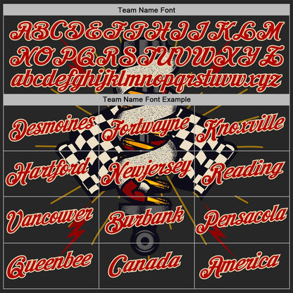 Custom White Fire Red City Cream-Yellow 3D Pattern Design Formula Auto Car Racing Motorsport Sports Pullover Sweatshirt Hoodie