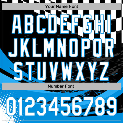 Custom Black White-Blue 3D Pattern Design Formula Auto Car Racing Motorsport Sports Pullover Sweatshirt Hoodie