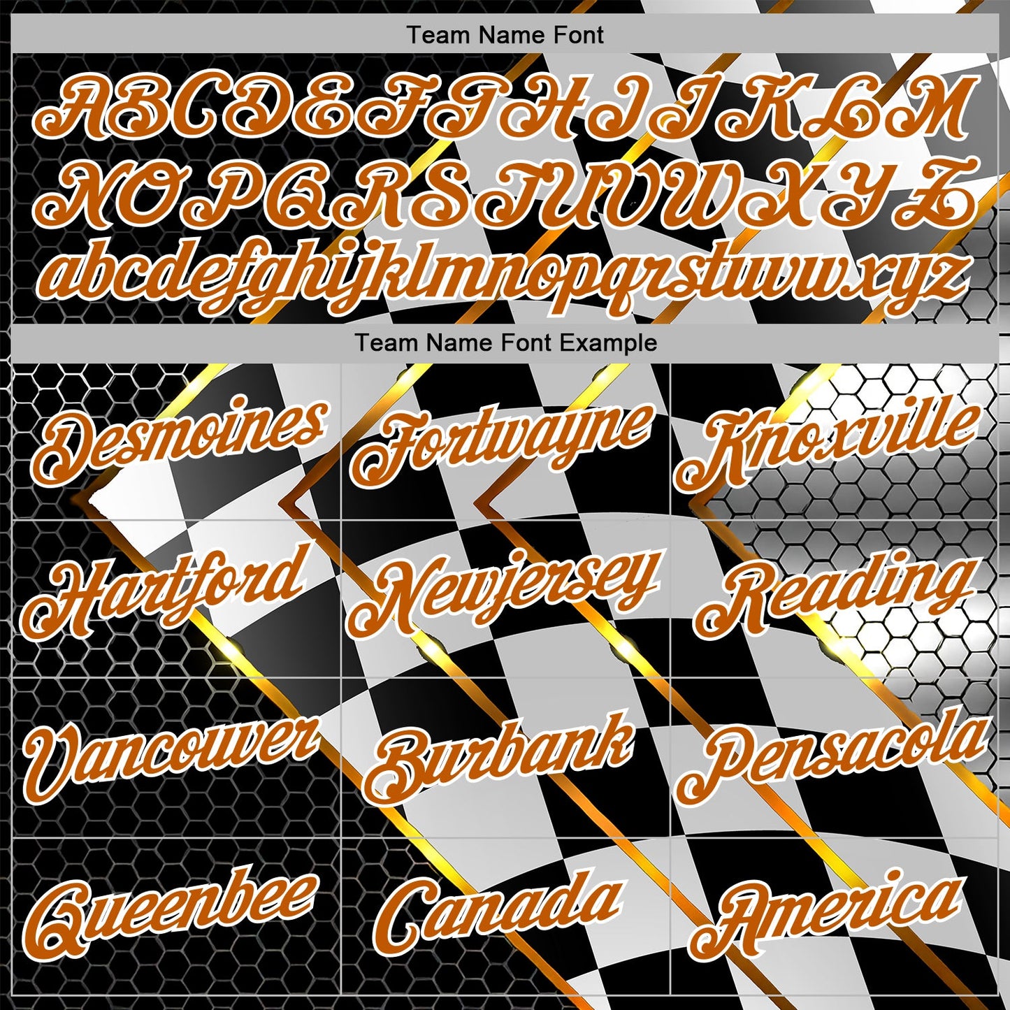 Custom Black Texas Orange Yellow-White 3D Pattern Design Formula Auto Car Racing Motorsport Sports Pullover Sweatshirt Hoodie