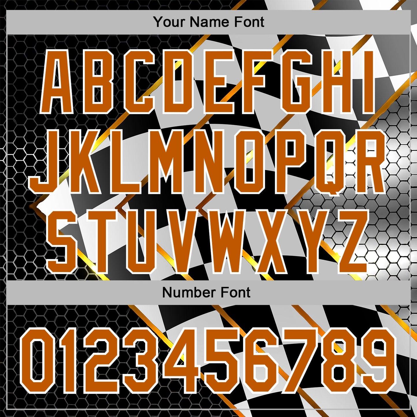 Custom Black Texas Orange Yellow-White 3D Pattern Design Formula Auto Car Racing Motorsport Sports Pullover Sweatshirt Hoodie