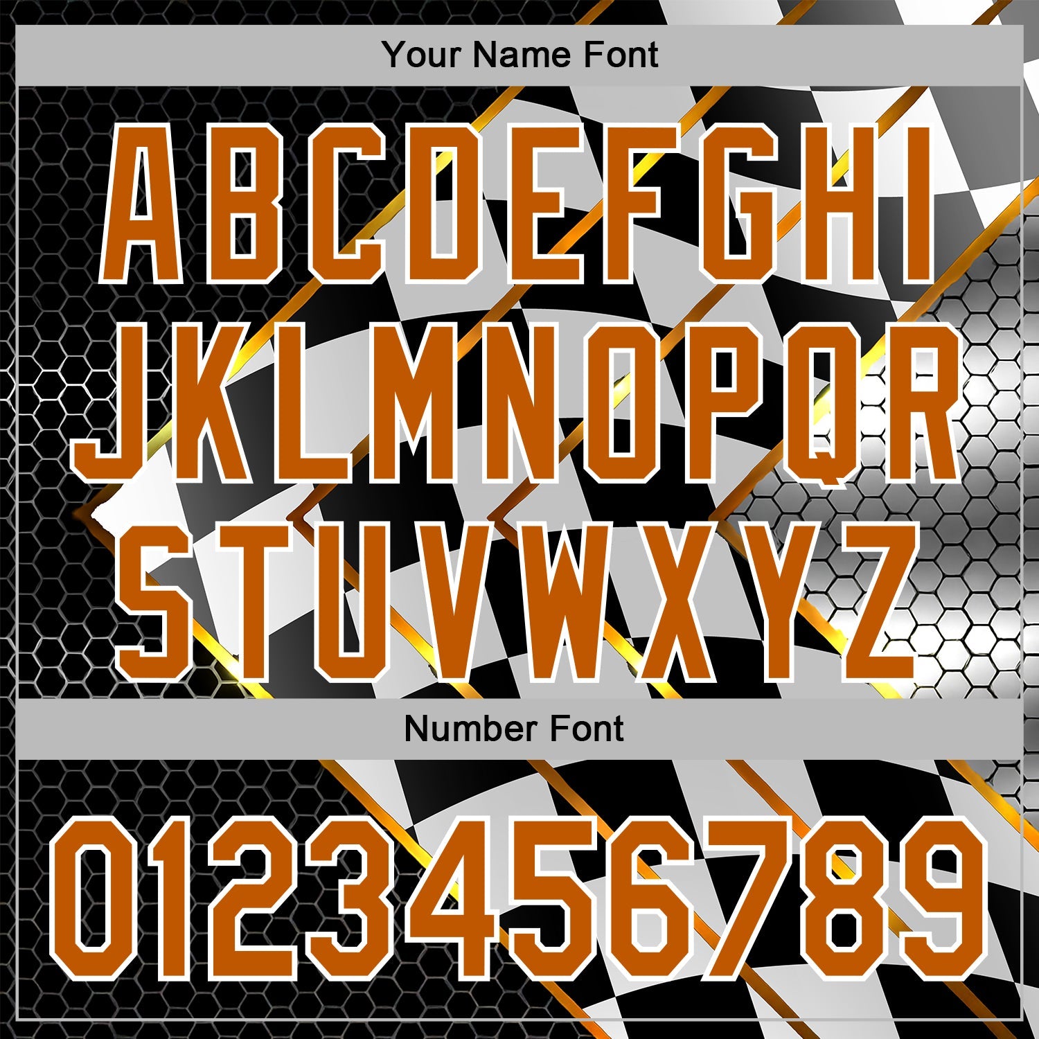 Custom Black Texas Orange Yellow-White 3D Pattern Design Formula Auto Car Racing Motorsport Sports Pullover Sweatshirt Hoodie