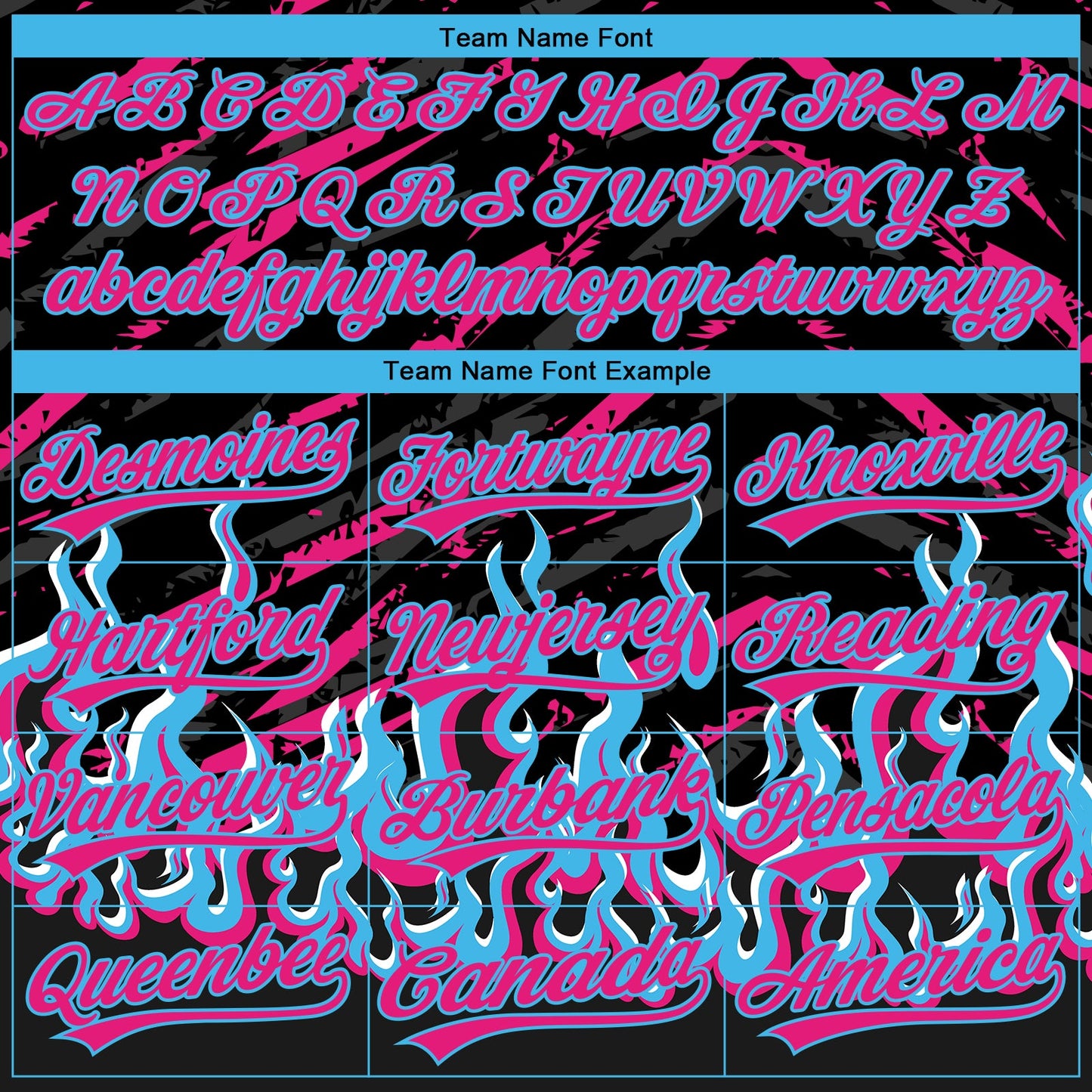 Custom Stitched Black Hot Pink-Sky Blue 3D Pattern Design Flame Sports Pullover Sweatshirt Hoodie