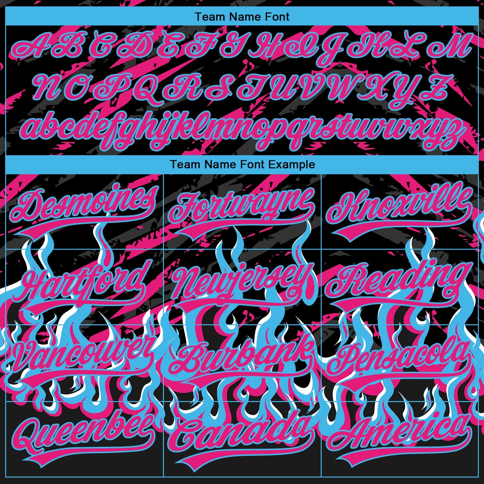 Custom Stitched Black Hot Pink-Sky Blue 3D Pattern Design Flame Sports Pullover Sweatshirt Hoodie