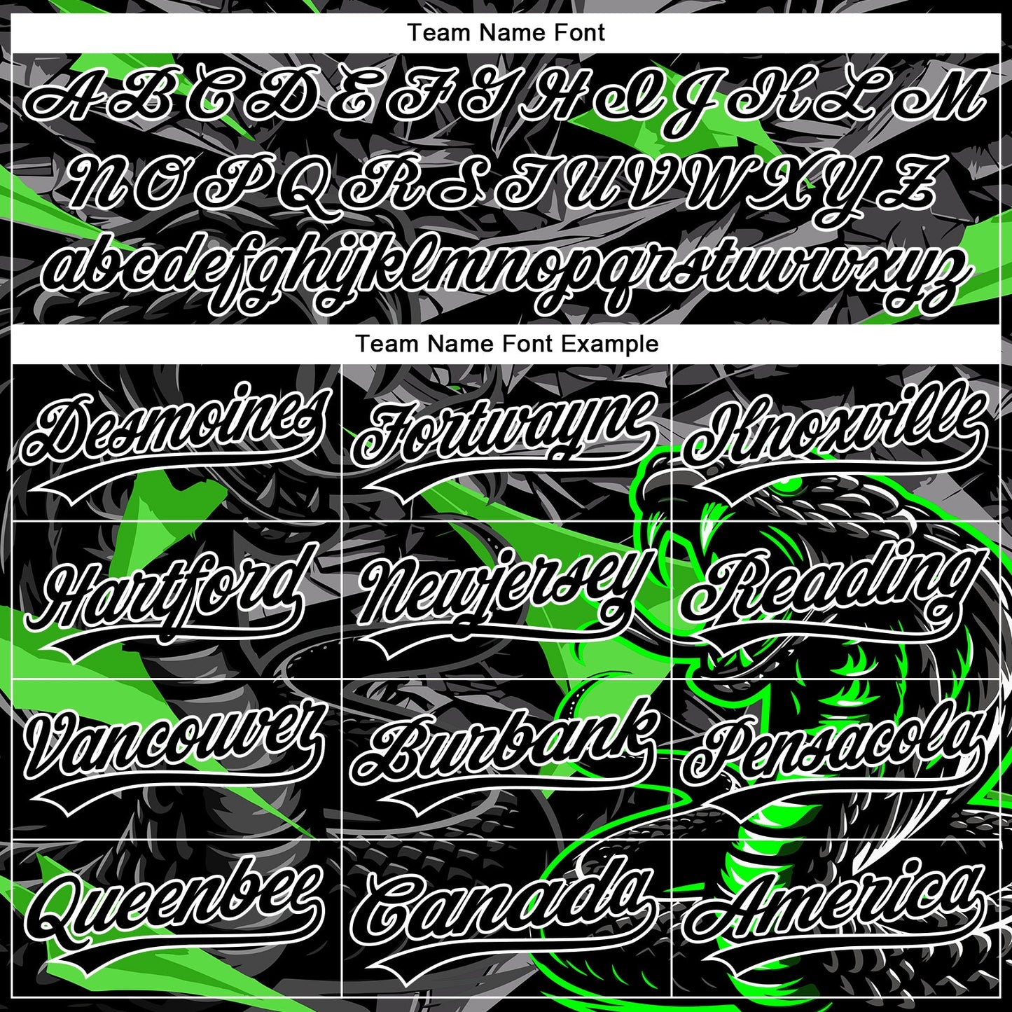 Custom Stitched Black Gray Green-White 3D Pattern Design Animal Snake Sports Pullover Sweatshirt Hoodie