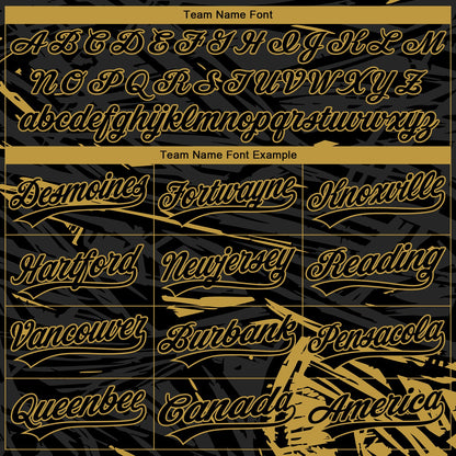 Custom Stitched Black Gray-Old Gold 3D Pattern Design Animal Lion Sports Pullover Sweatshirt Hoodie