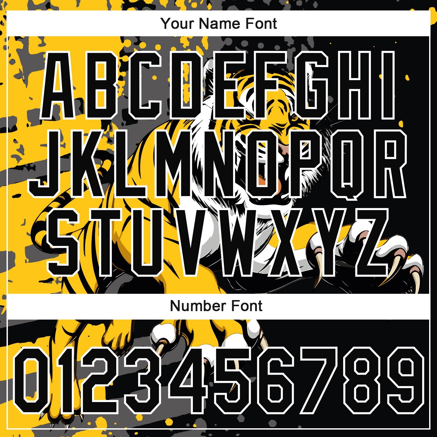 Custom Stitched Black Yellow Gray-White 3D Pattern Design Animal Tiger Sports Pullover Sweatshirt Hoodie