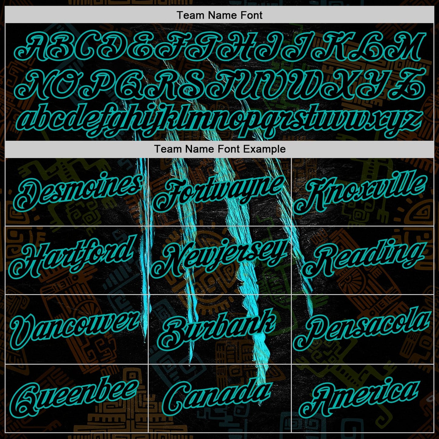 Custom Black Aqua 3D Pattern Design Scratch Tribal Sportswear Pullover Sweatshirt Hoodie