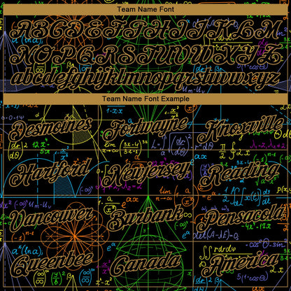Custom Stitched Black Black-Old Gold 3D Pattern Design Math Sports Pullover Sweatshirt Hoodie