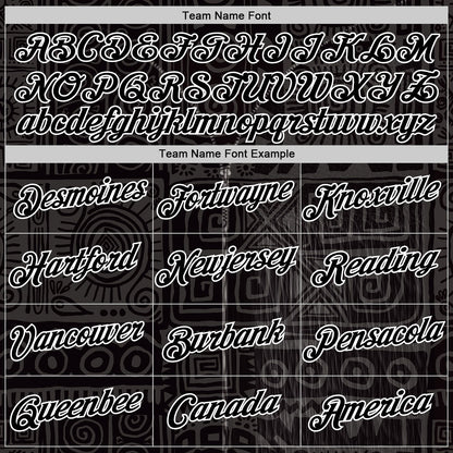 Custom Black White 3D Pattern Design Ethnic Tribal Sportswear Pullover Sweatshirt Hoodie