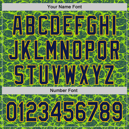 Custom Stitched Neon Green Navy-Gold 3D Pattern Design Crocodile Skin Print Sportswear Pullover Sweatshirt Hoodie