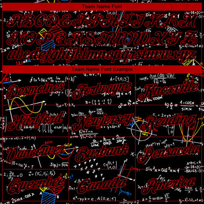 Custom Stitched Black Black Red-White 3D Pattern Design Math Sports Pullover Sweatshirt Hoodie