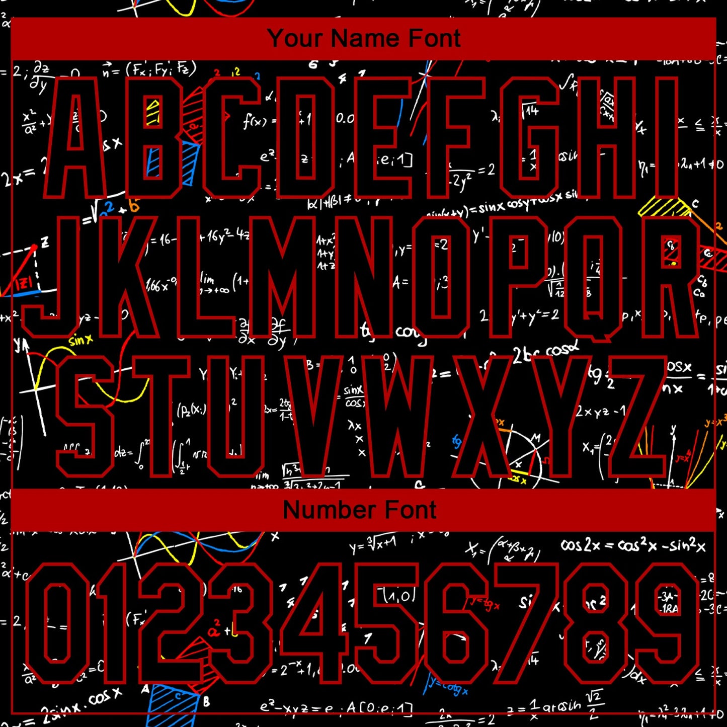 Custom Stitched Black Black Red-White 3D Pattern Design Math Sports Pullover Sweatshirt Hoodie
