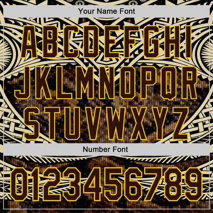 Custom Stitched Black Brown Cream-Yellow 3D Pattern Design Snake Skin Print Sportswear Pullover Sweatshirt Hoodie