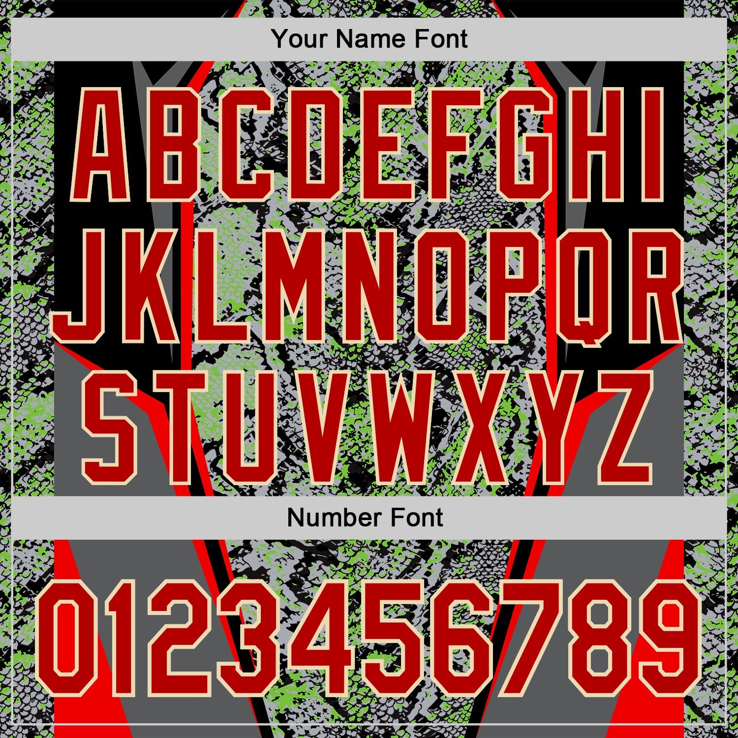Custom Stitched Gray Red Green Black-Cream 3D Pattern Design Snake Skin Print Sportswear Pullover Sweatshirt Hoodie
