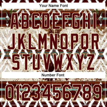 Custom Crimson City Cream 3D Pattern Design Western Cowboy Tribal Ethnic Sports Pullover Sweatshirt Hoodie