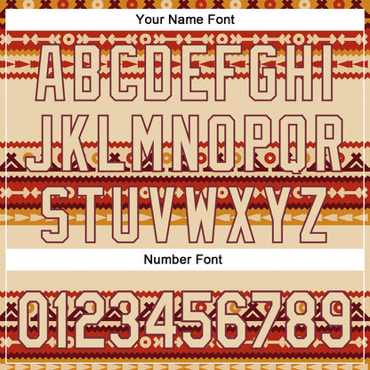 Custom City Cream Burgundy 3D Pattern Design Western Cowboy Tribal Ethnic Sports Pullover Sweatshirt Hoodie