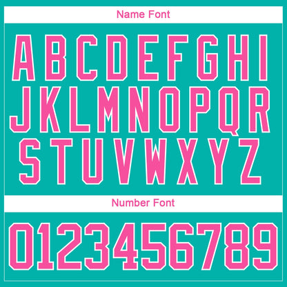 Custom Aqua Pink-White 3D Splash Hockey Lace Neck Jersey